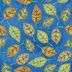 Blue - Tossed Leaves